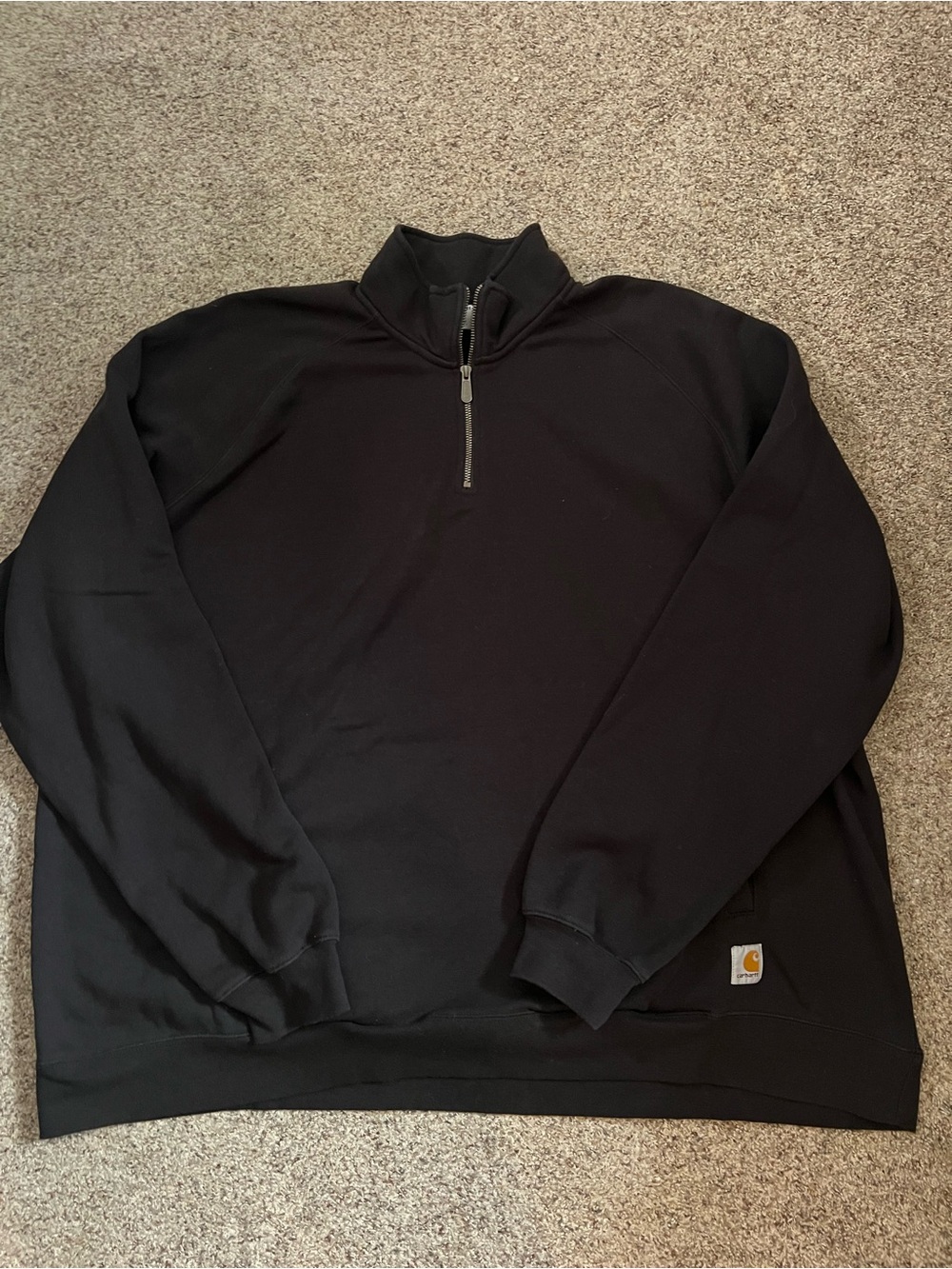 Carhartt Men's Black Half-Zip Pullover Sweatshirt